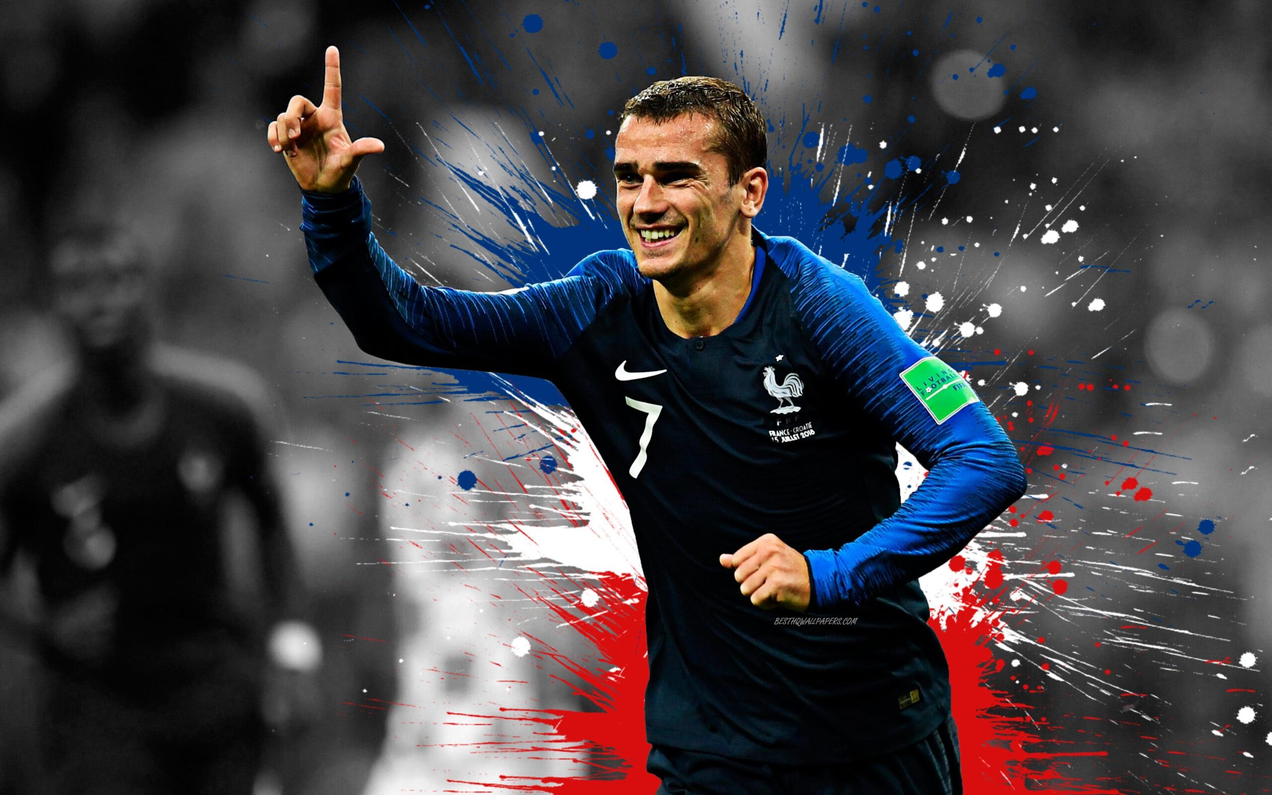 Download wallpapers Antoine Griezmann, 4k, France national football