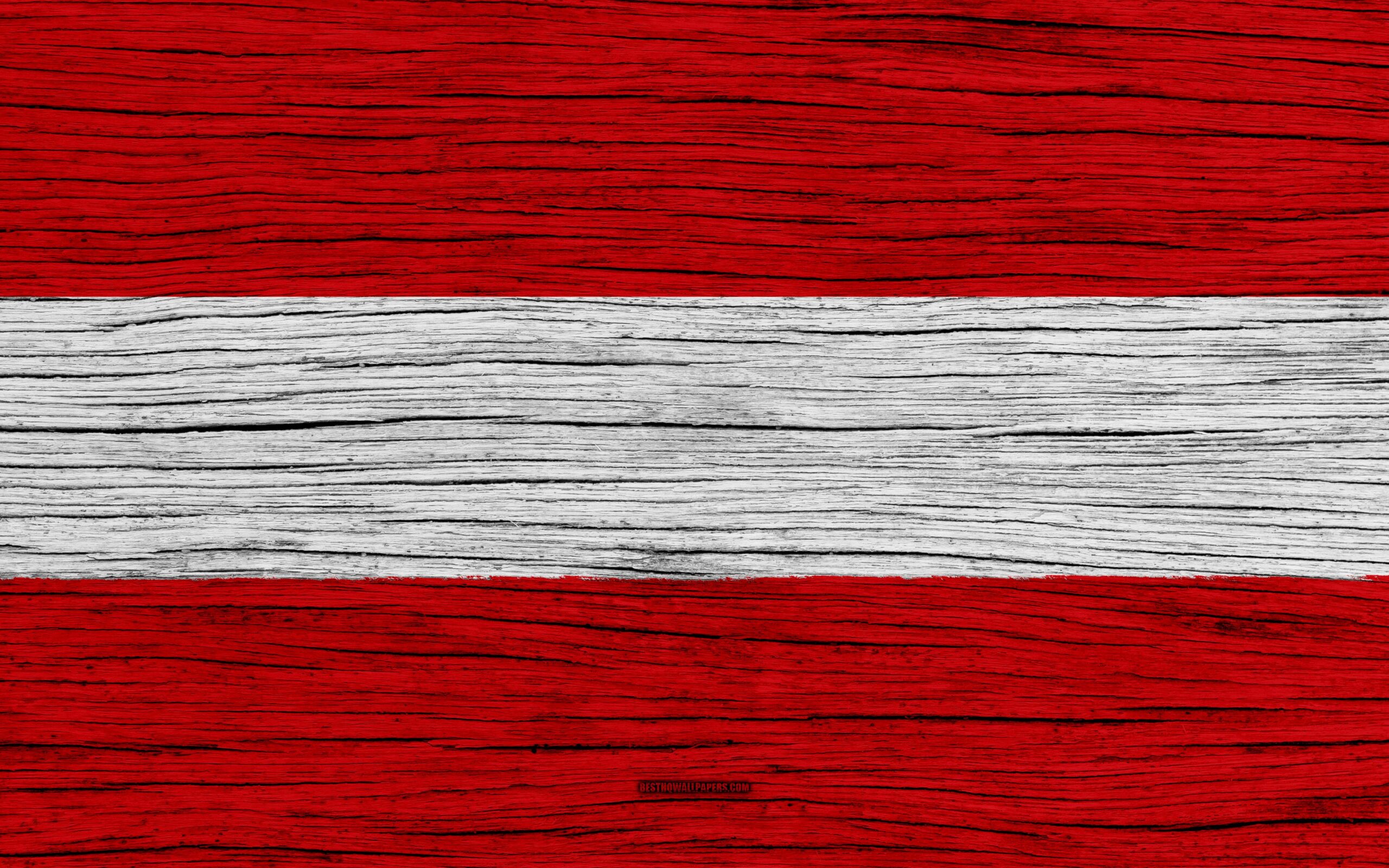 Download wallpapers Flag of Austria, 4k, Europe, wooden texture