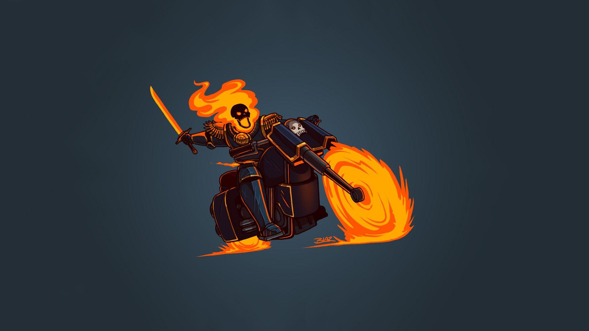 Ghost Rider Minimalism Hd, HD Artist, 4k Wallpapers, Image