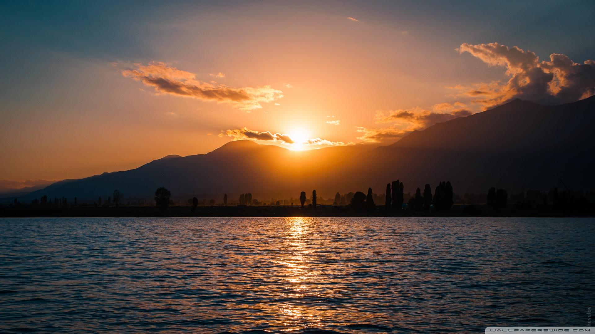 Sunset, Issyk Kul Lake, Kyrgyzstan ❤ 4K HD Desktop Wallpapers for 4K