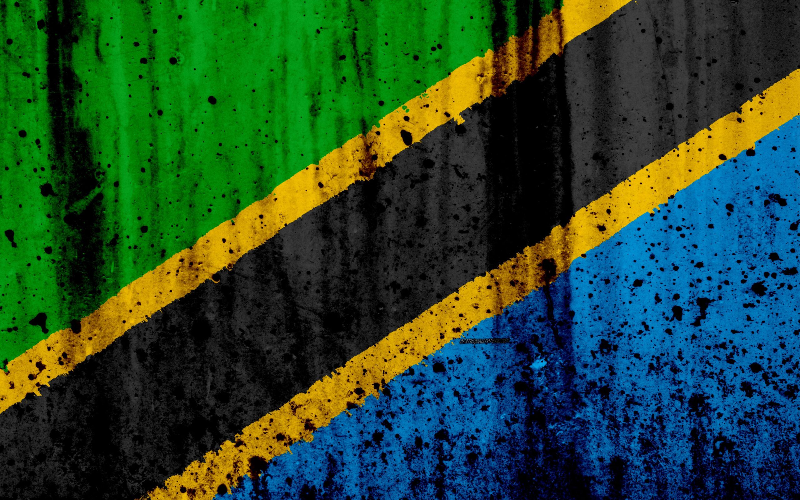 Download wallpapers Tanzania flag, 4k, grunge, flag of Tanzania