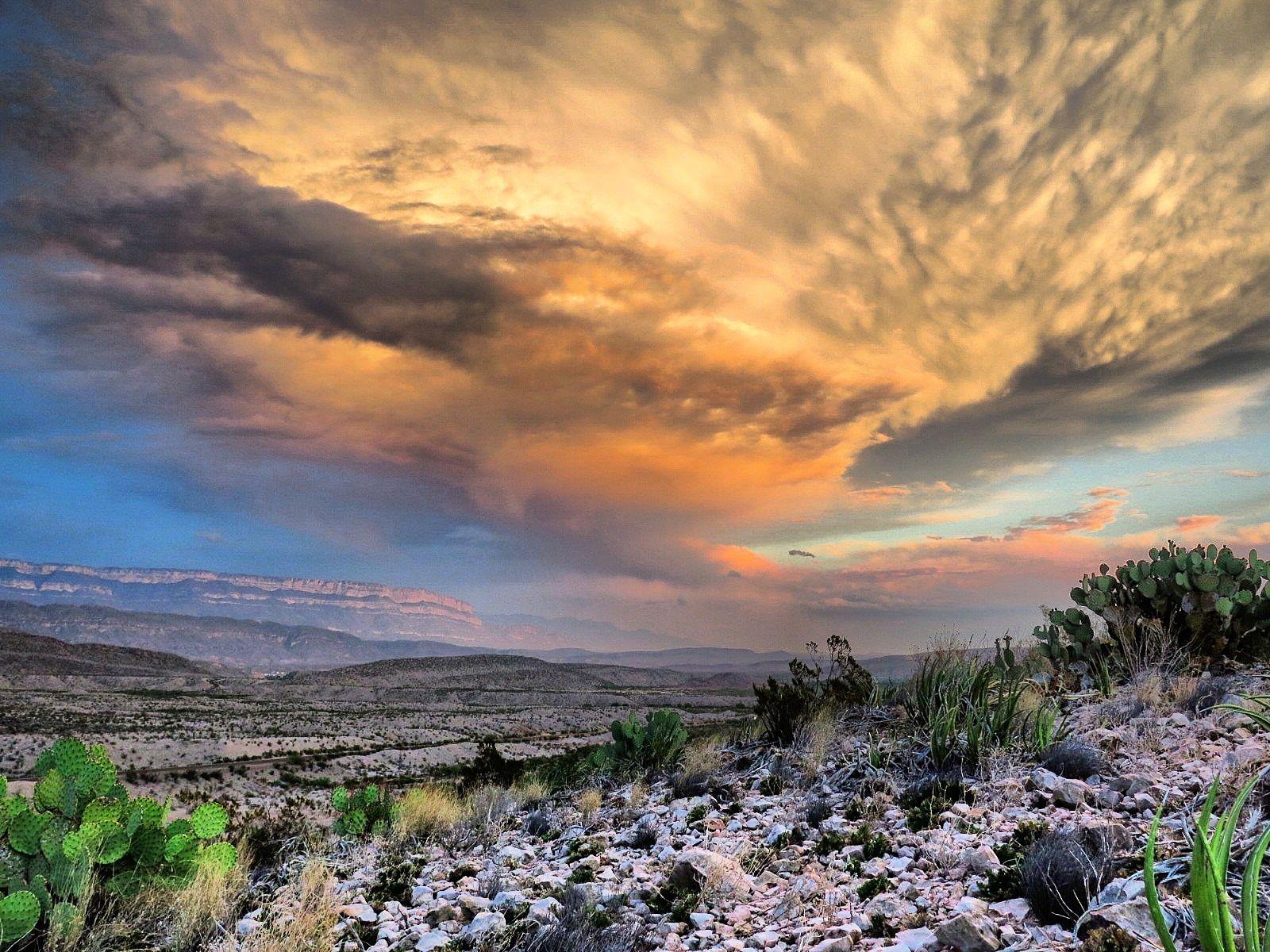 Today’s sunset in Big Bend National Park, Texas HD Wallpapers From