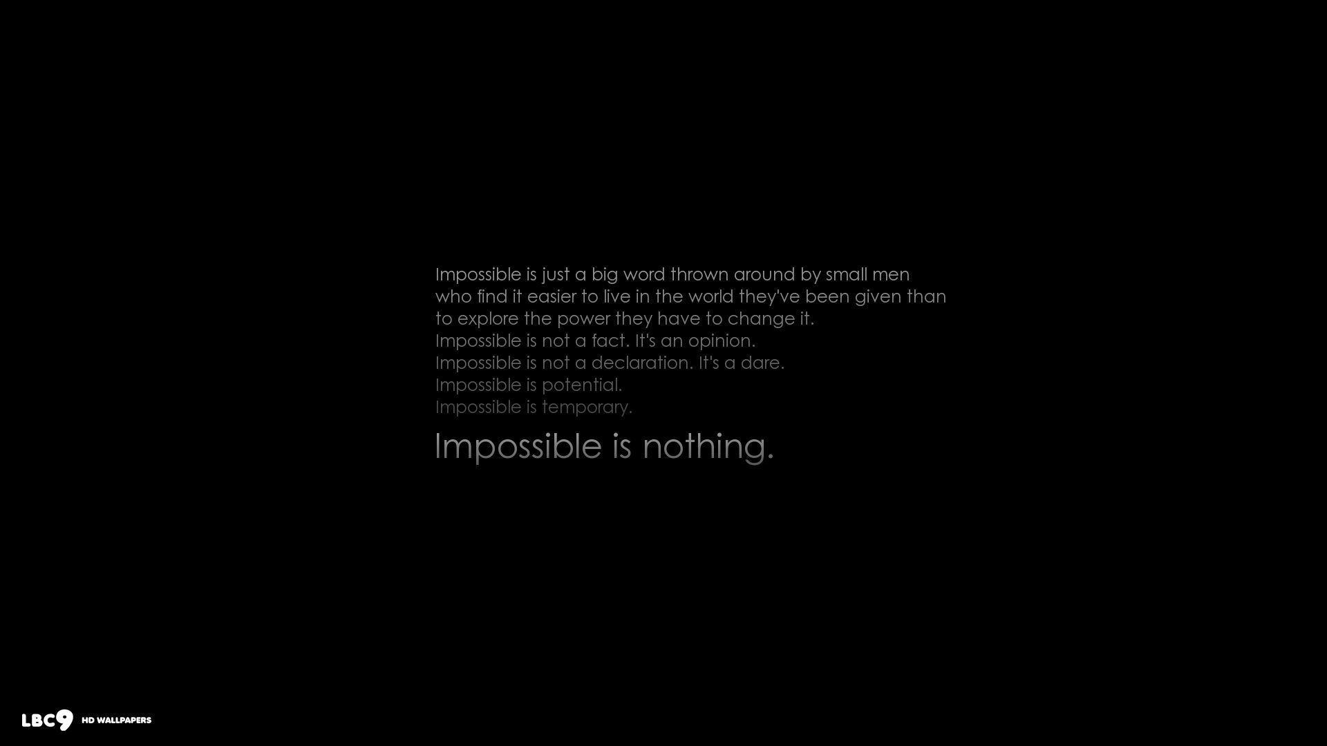 nothing is impossible wallpapers 5/9