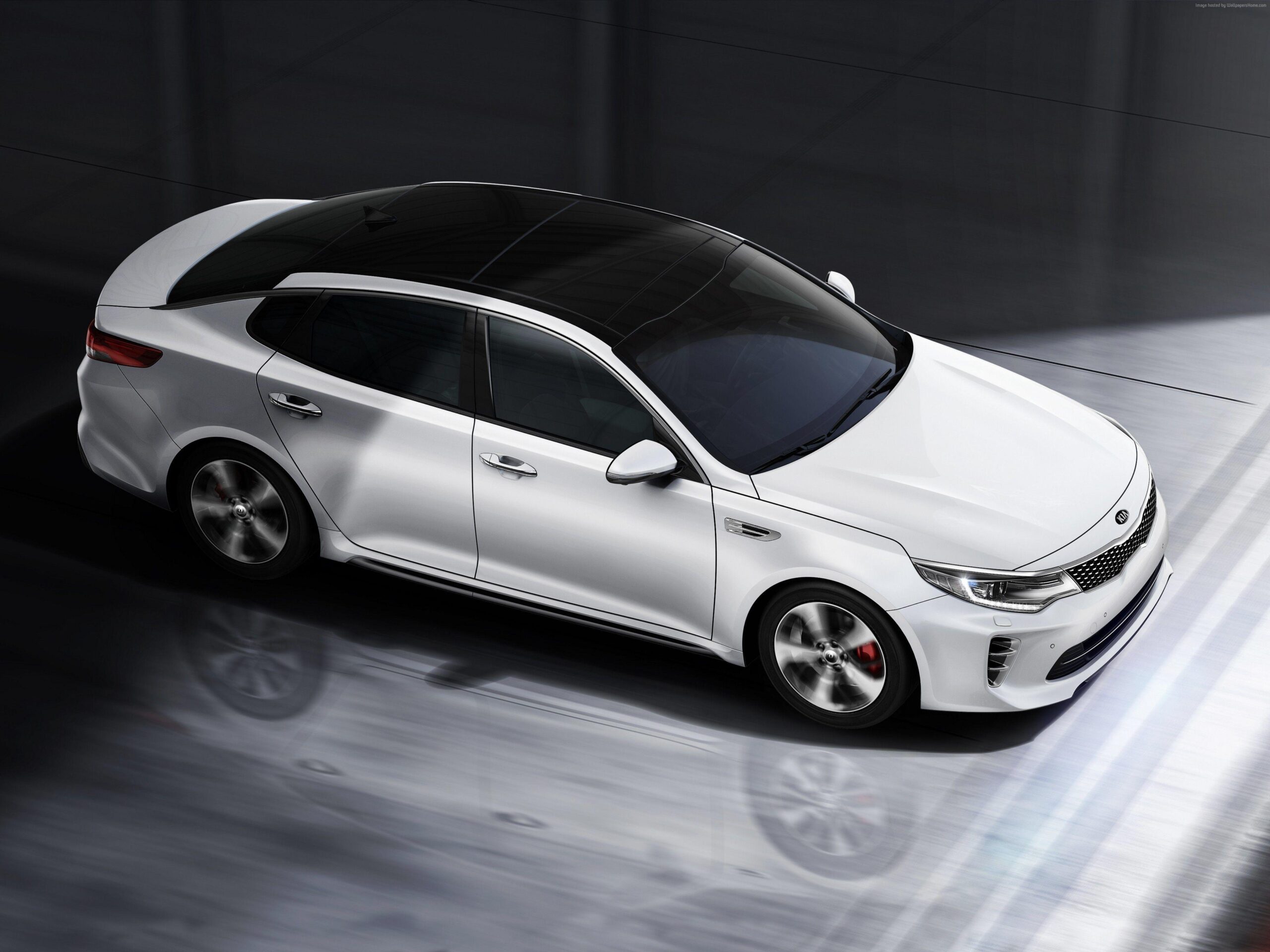 Wallpapers Kia Optima GT, supercar, white, luxury cars, sports car