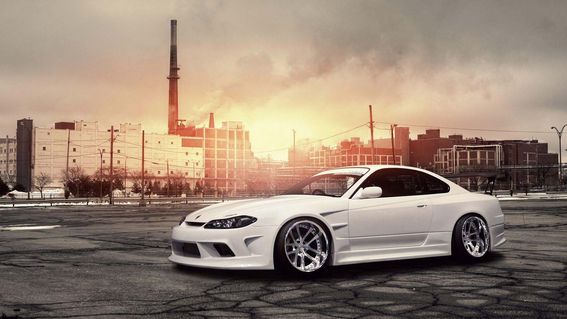 Nissan Silvia S15 white car 4k Desktop Wallpapers