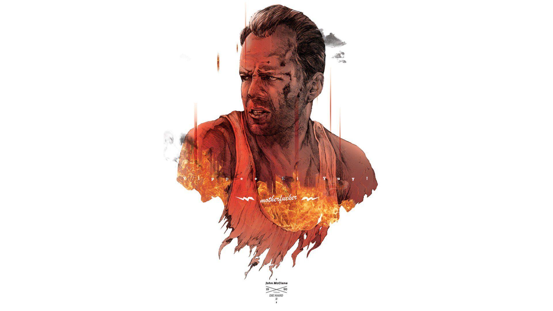 Movies Die Hard Bruce Willis fan art john mcclain action movie