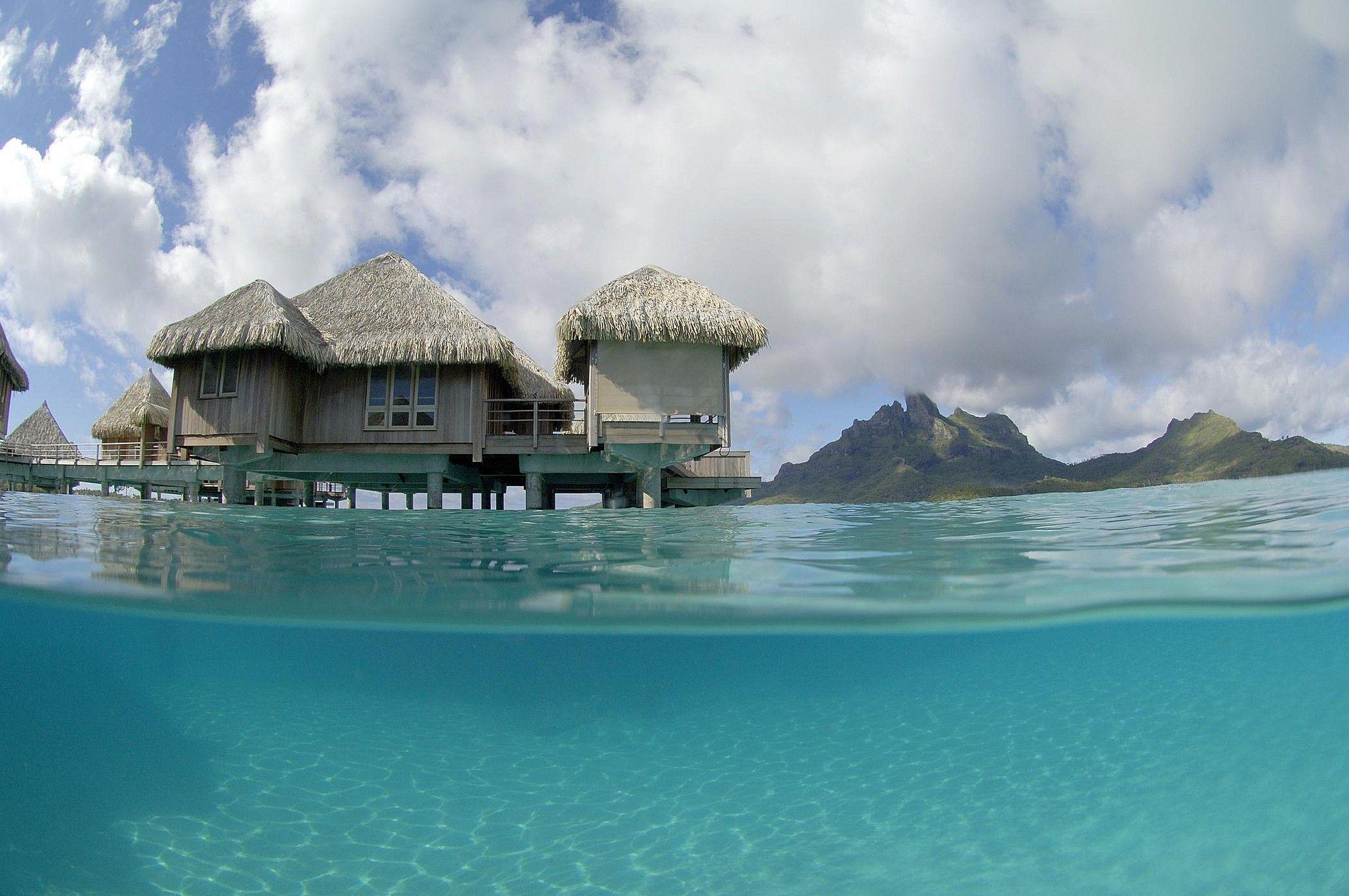 St regis bora water villa bungalow blue lagoon wallpapers