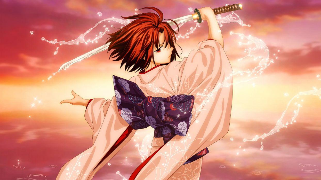 Kara no Kyoukai weapons Ryougi Shiki Japanese clothes anime girls