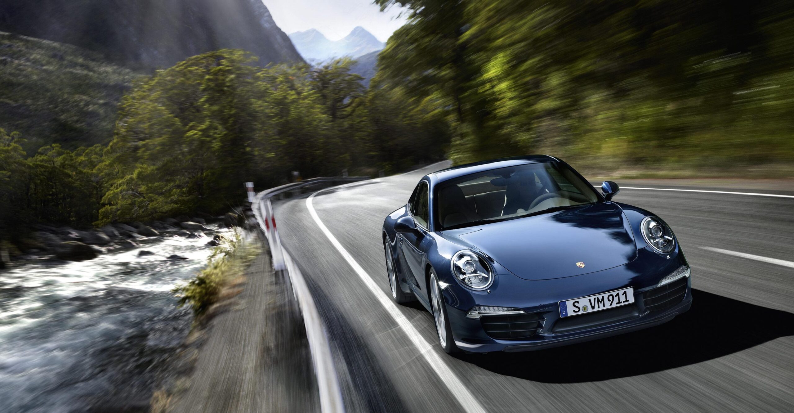 2012 blue Porsche 911 Carrera S wallpapers