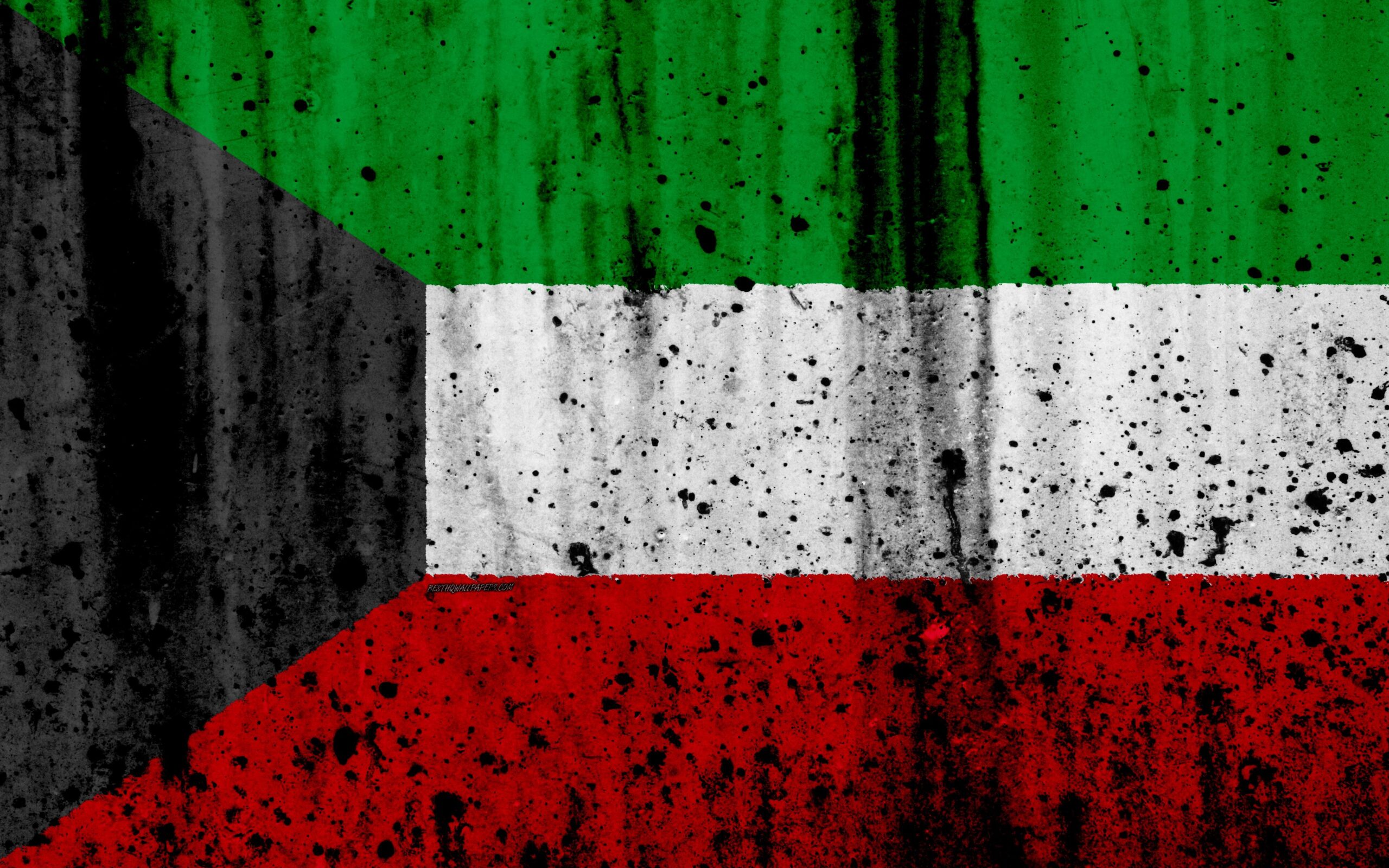 Download wallpapers Kuwait flag, 4k, grunge, flag of Kuwait, Asia