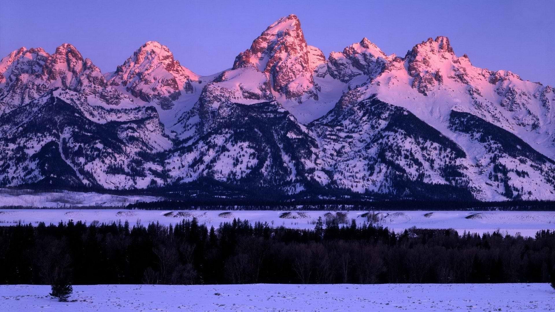 Sunrise Wyoming Grand Teton National Park glow range National Park