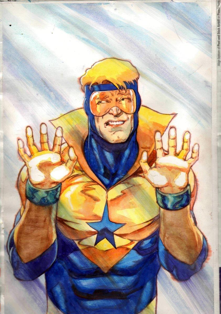 Booster Gold, in Joe Rubinstein’s Commissions Comic Art Gallery Room