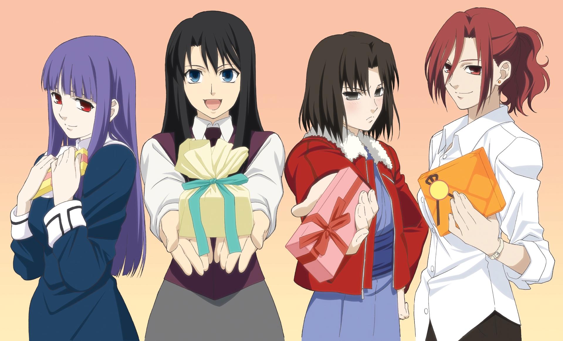 Wallpapers : Kara no Kyoukai, anime girls, Kokutou Azaka, Ryougi