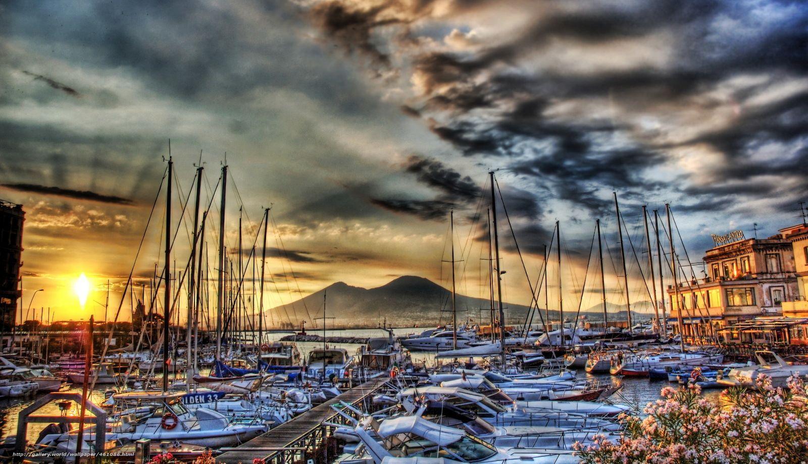 Download wallpapers Ships, Italy, Naples free desktop wallpapers in