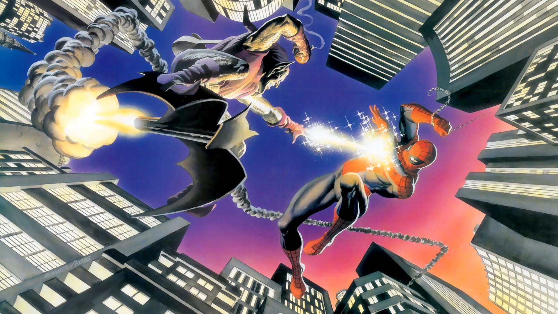 Spiderman Vs Green Goblin Alex Ross Wallpapers