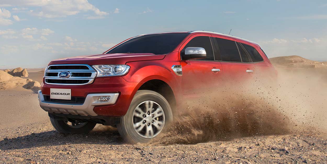 2018 Ford Endeavour off road red color 4k hd wallpapers