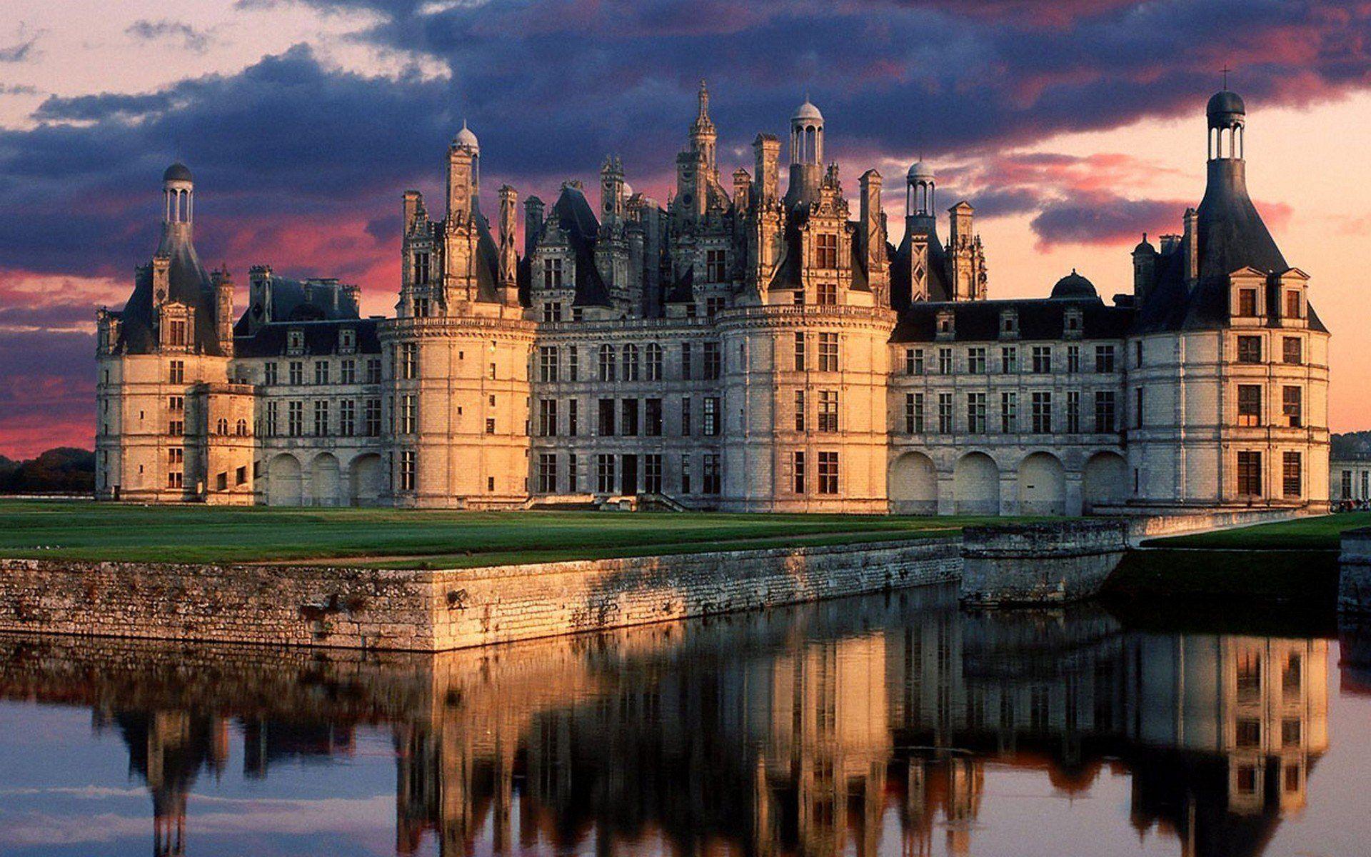 cloud qatar airways castle water chateau de chambord town HD wallpapers