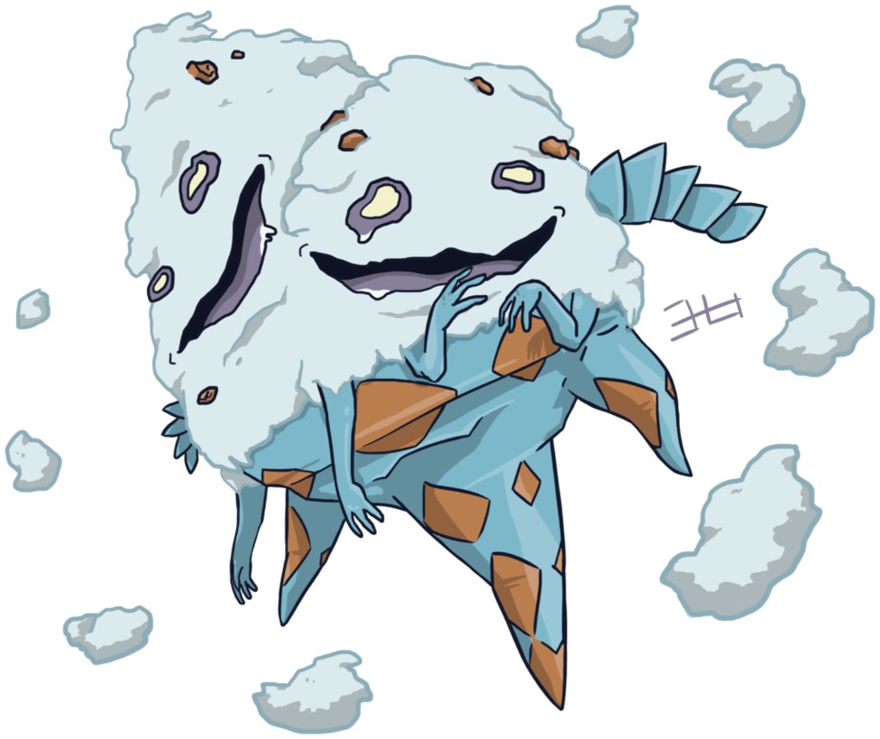 Vanilluxe, the Snowstorm Pokemon by Fakeromons