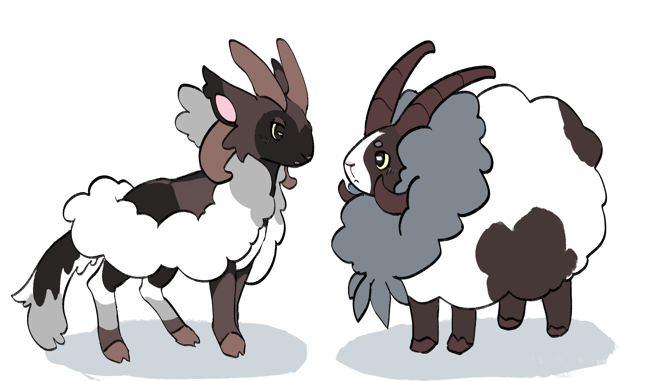 dubwool + unnamed fakemon!