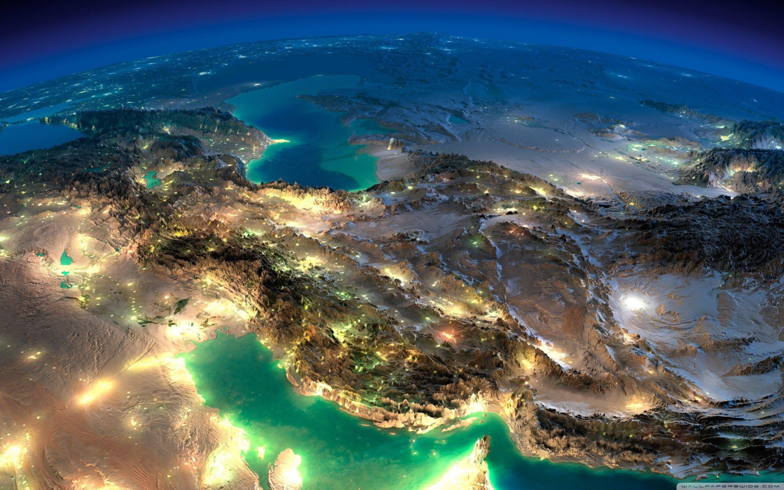 Very Nice Satellite Image Of Iran HD desktop wallpapers : High