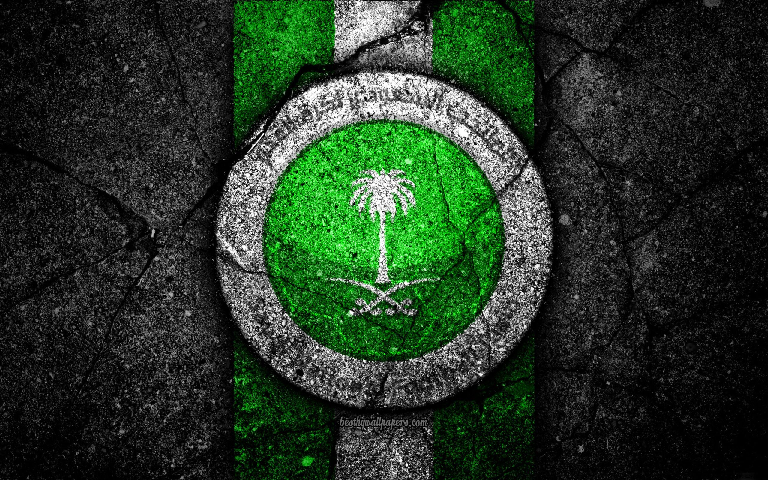 Download wallpapers 4k, Saudi Arabia football team, logo, AFC