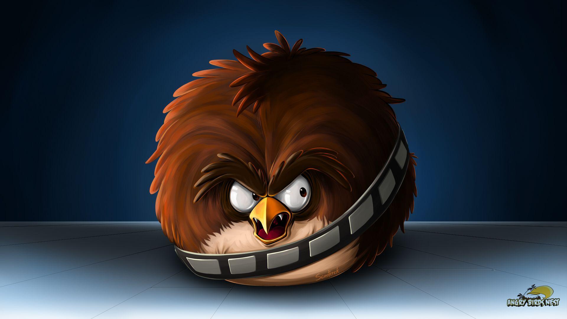 Angry Birds Star Wars Chewbacca Desktop Wallpaper!