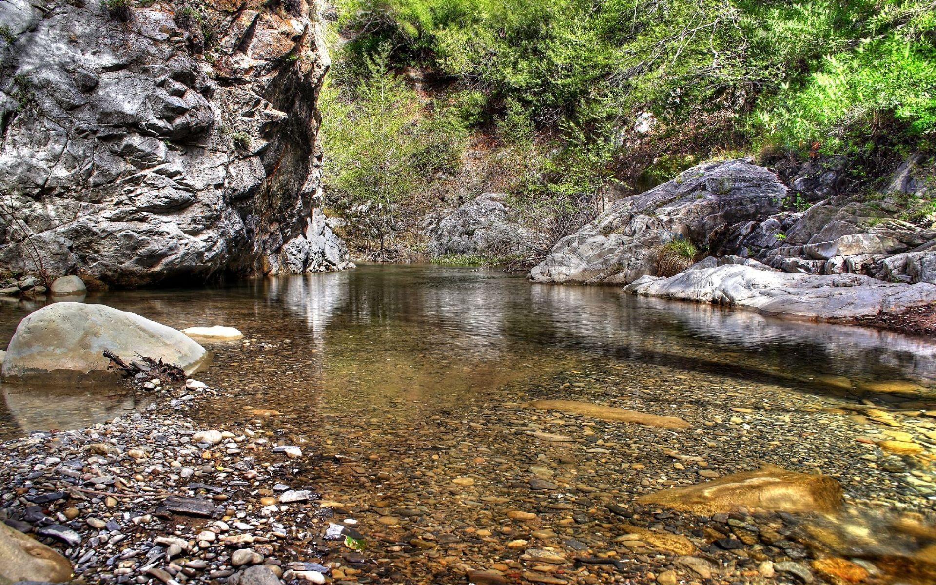 landscapes, nature, forest, rock, woods, streams, Nigeria, HDR