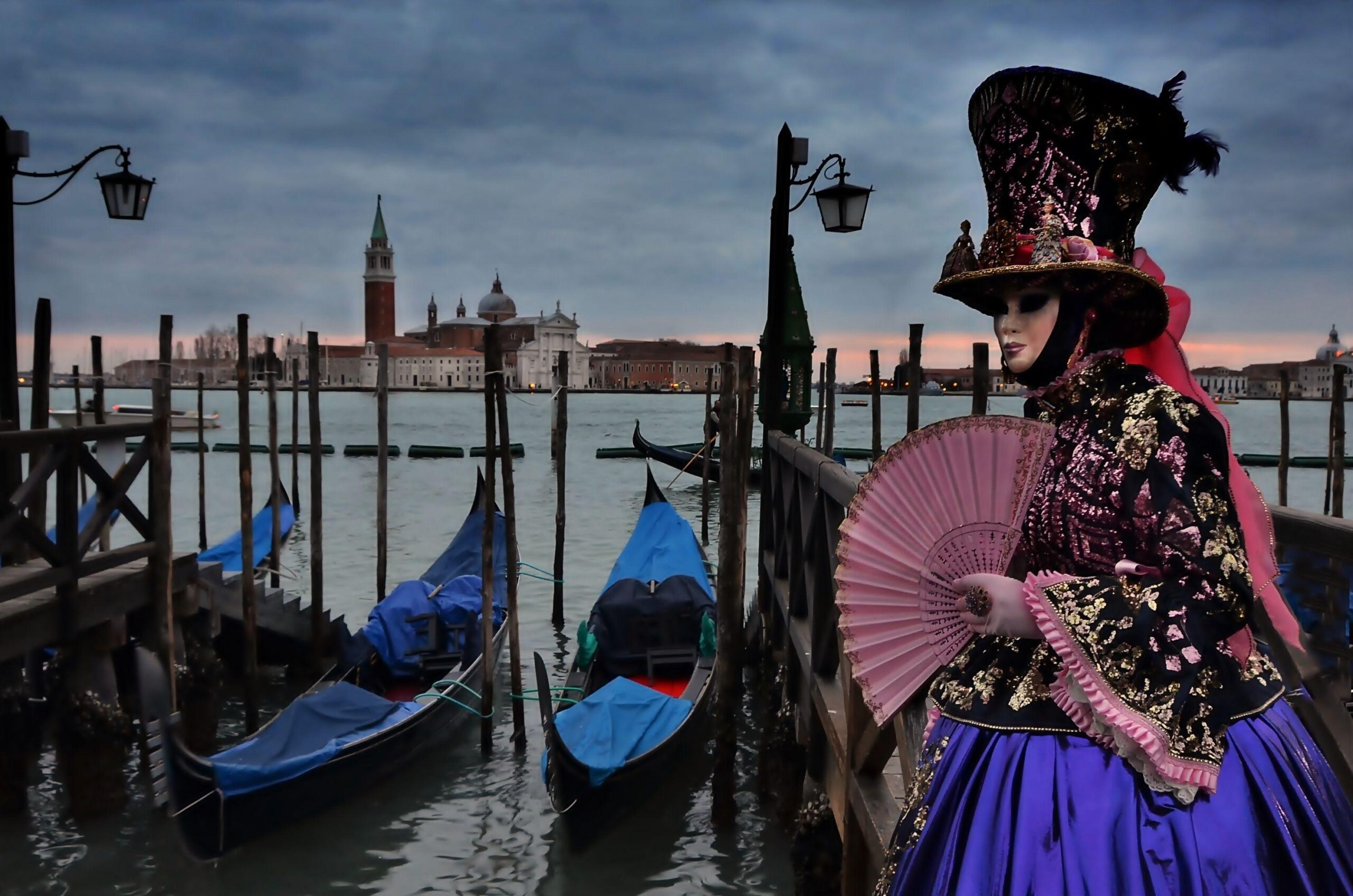 Wallpapers : boat, sunset, water, sky, Venice, vehicle, mask, Tourism