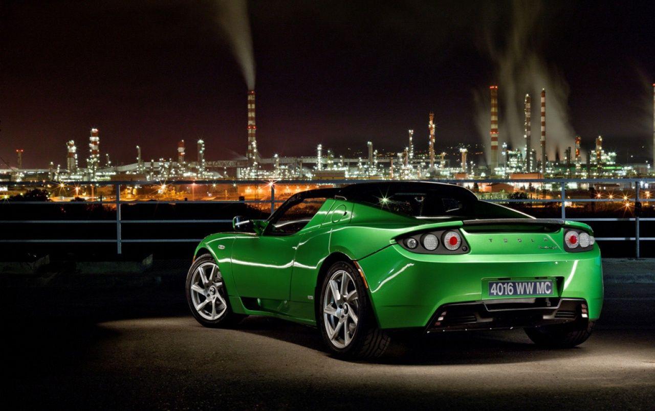 Green Tesla Roadster wallpapers