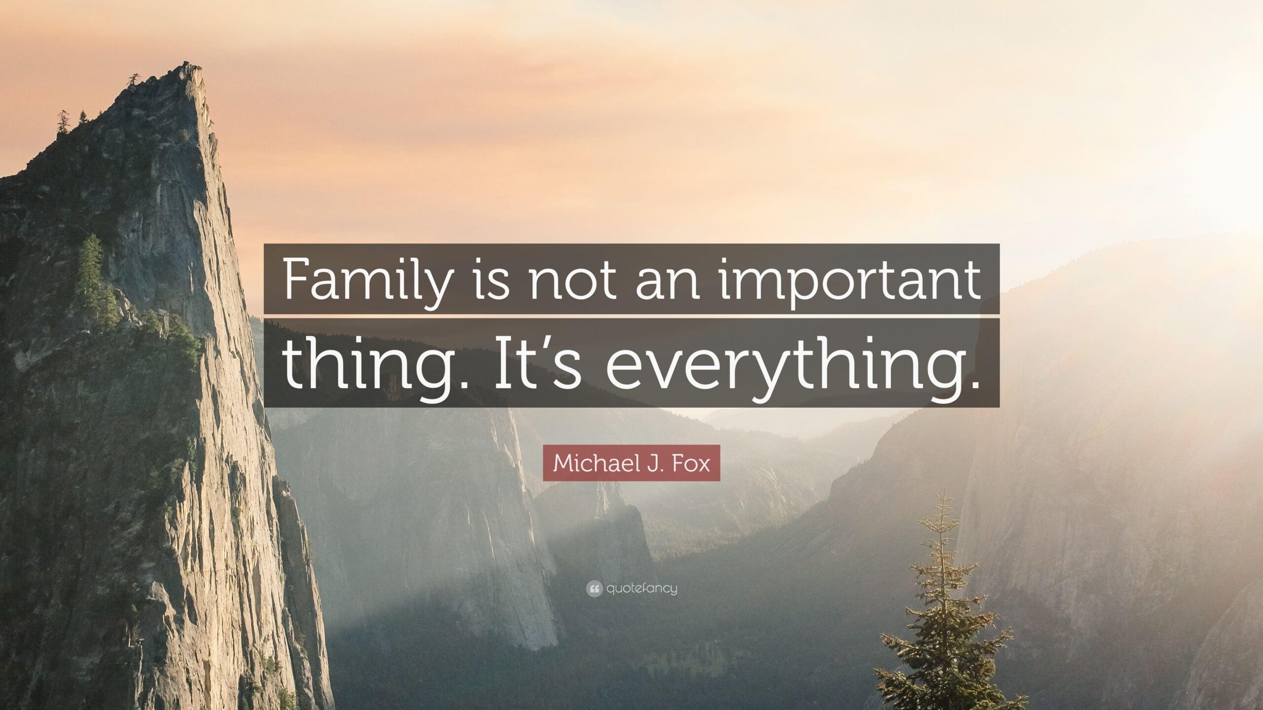 Michael J. Fox Quote: “Family is not an important thing. It’s