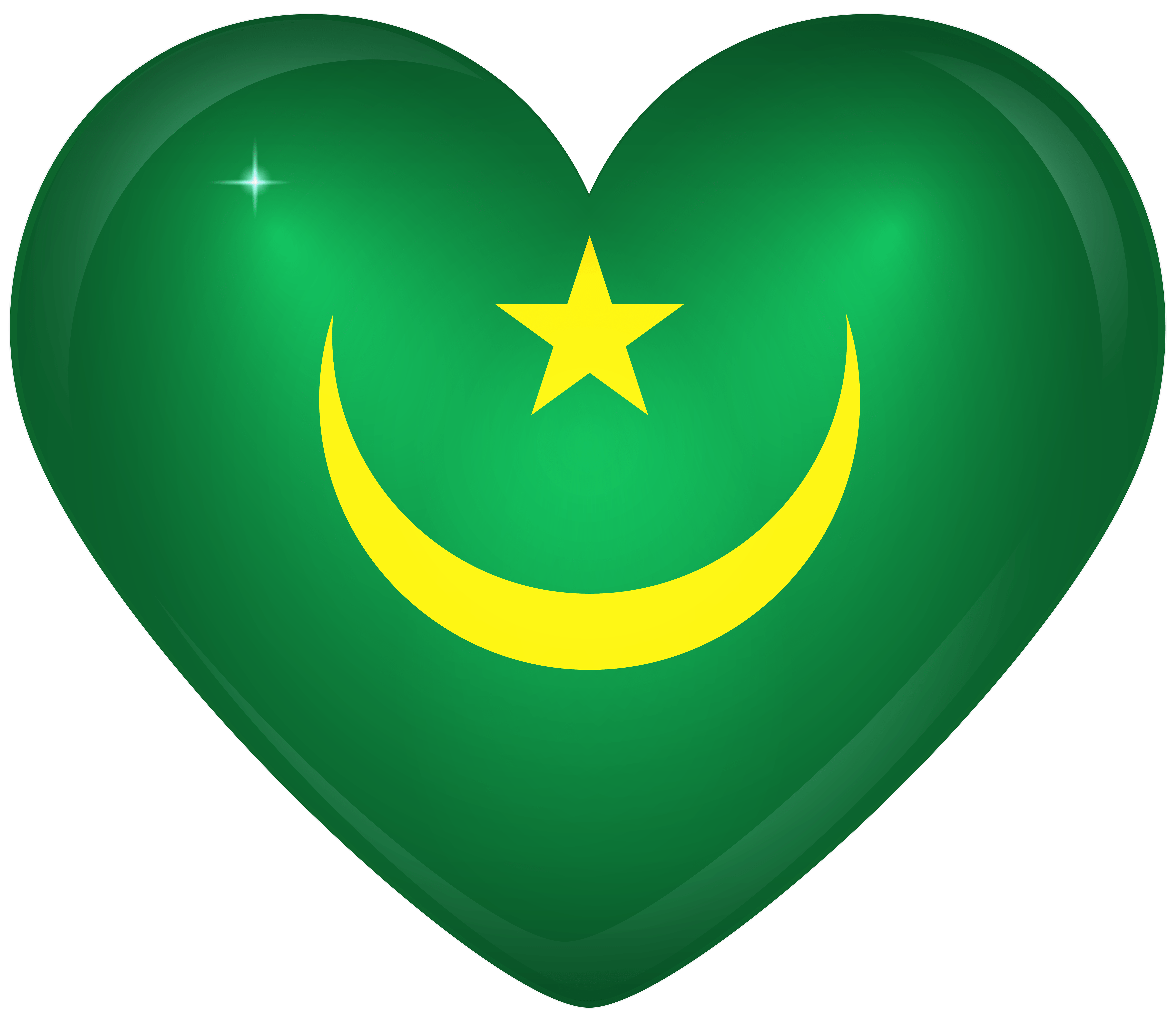 Mauritania Large Heart Flag