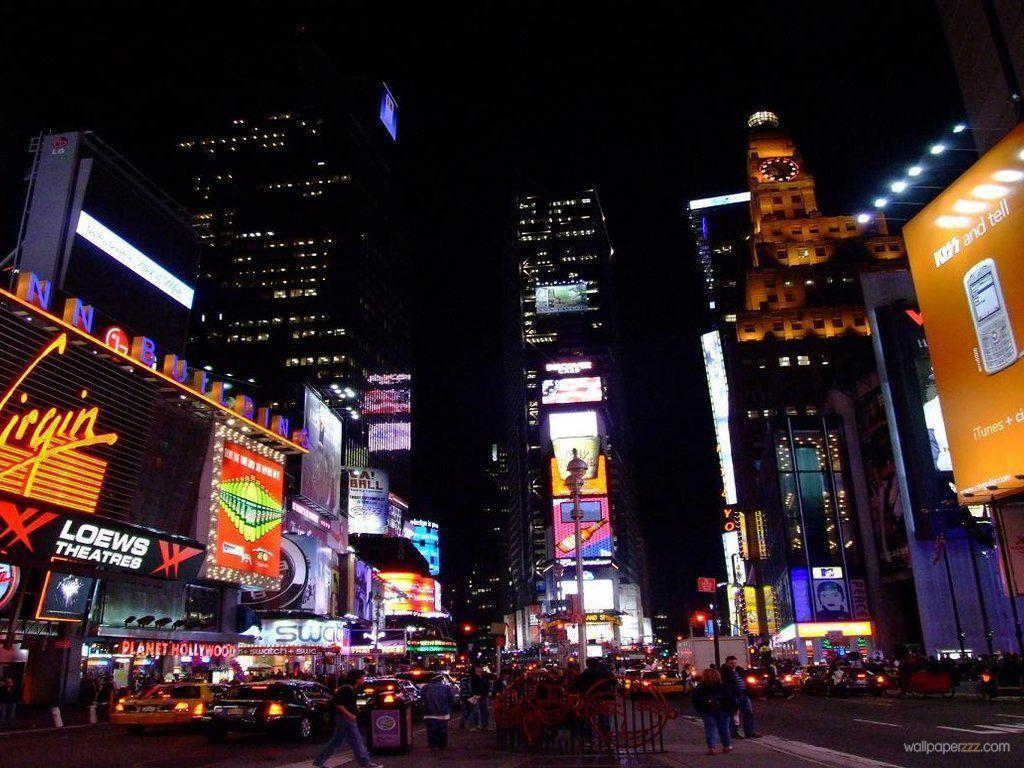 Night Times Square New York HD Wallpapers for Desktop 7345