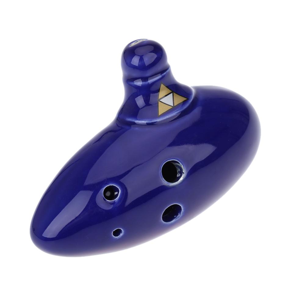 Wind Musical Instrument 6 Holes Ocarina Ceramic Alto C Vessel Flute