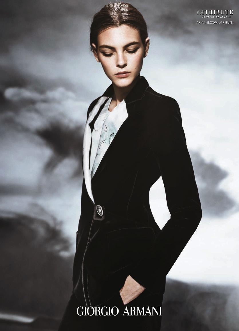 Ad Campaign: Giorgio Armani Fall/Winter 2015.16: Vittoria Ceretti