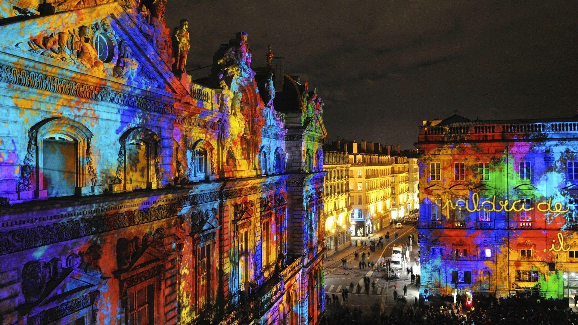 Festival france lyon fÃªte des lumiÃ¨res lights wallpapers