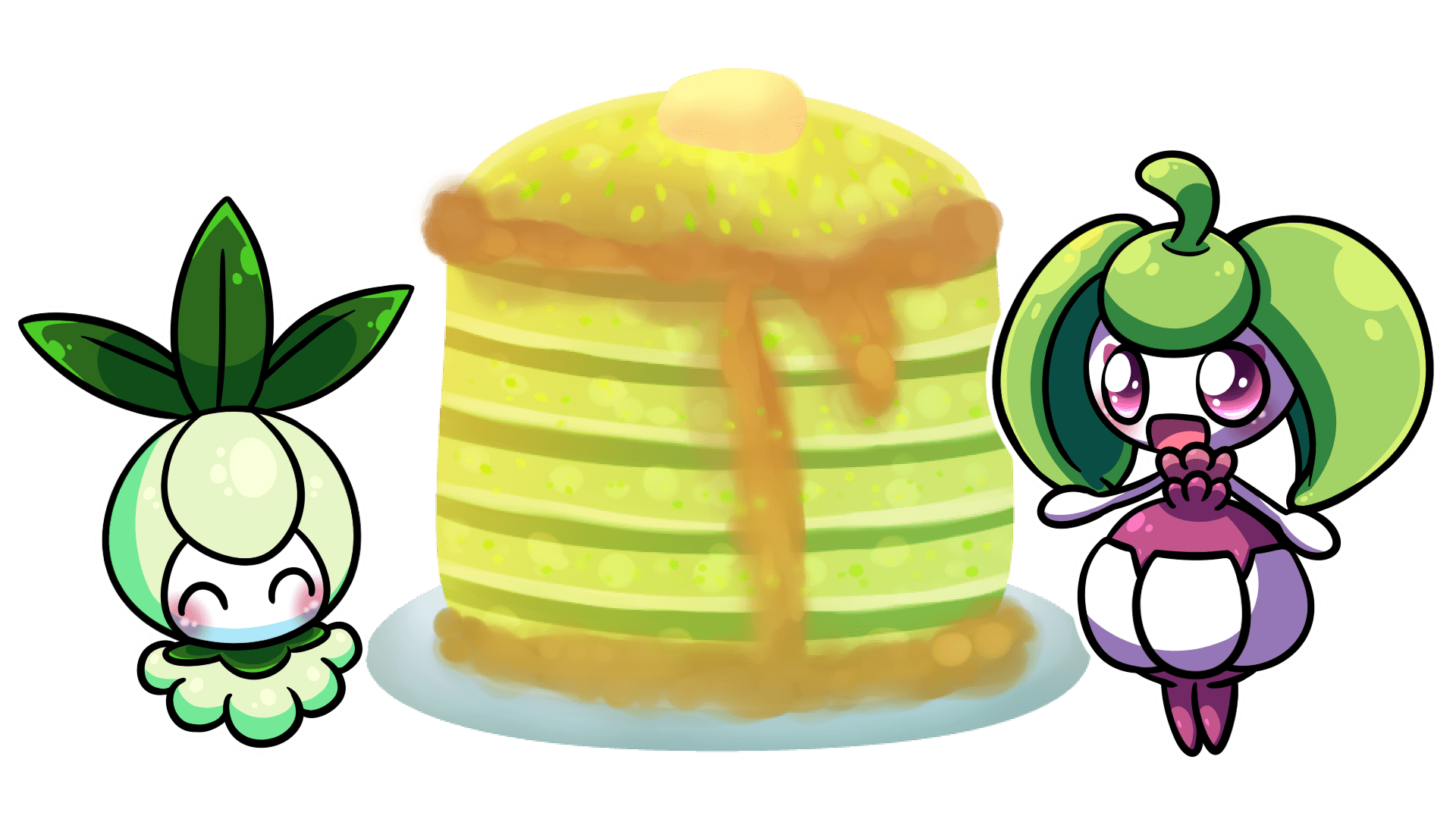 C: Petilil and Steenee by nekonxra