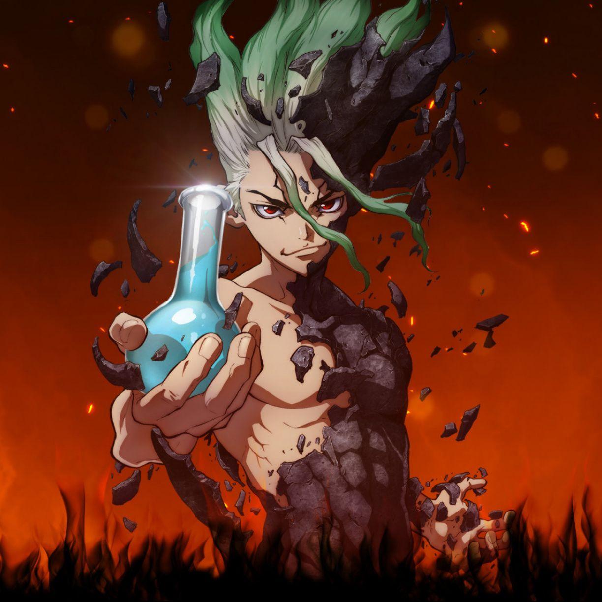 Anime boy, artwork, Senku Ishigami, Dr. Stone,