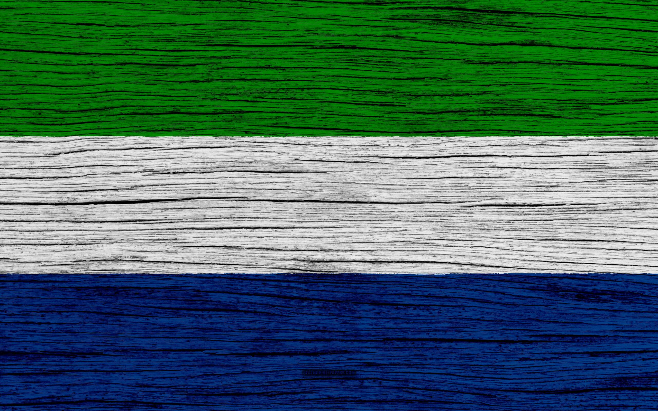 Download wallpapers Flag of Sierra Leone, 4k, Africa, wooden texture