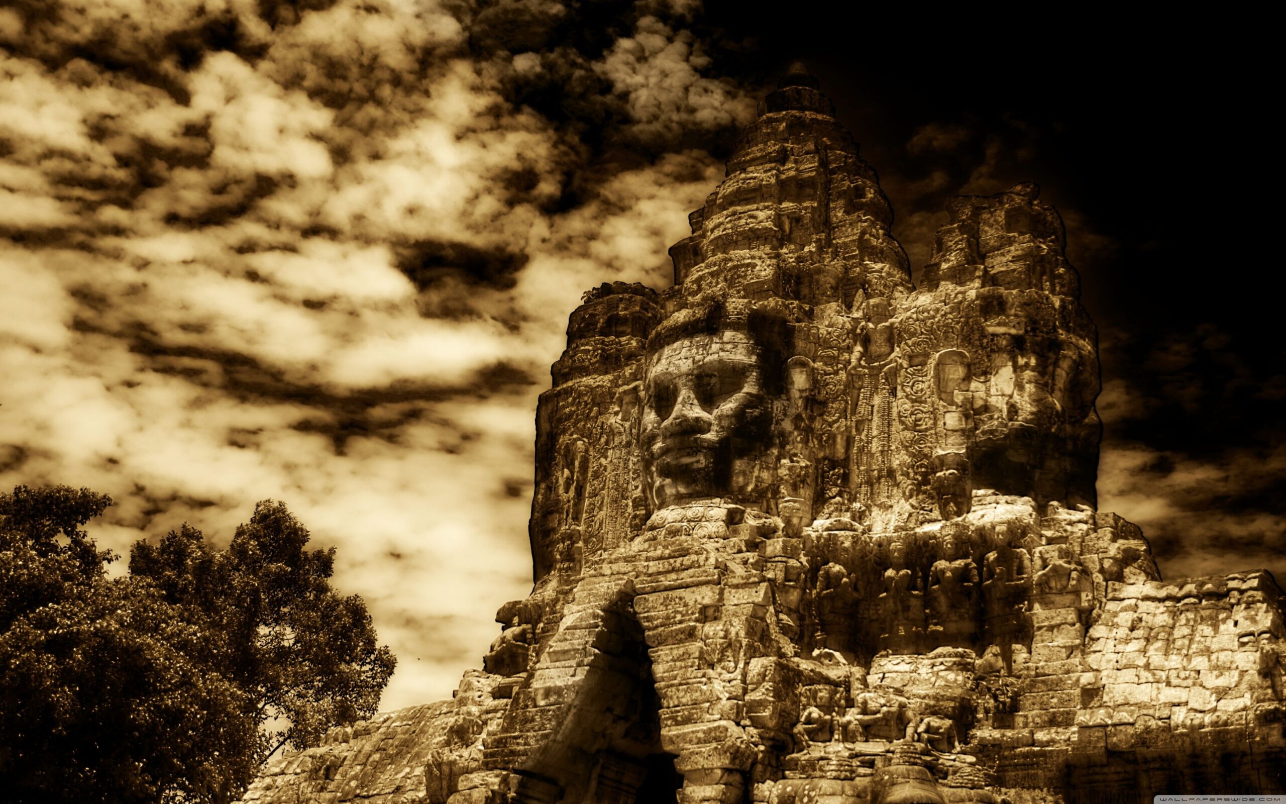 The Buddha King Of Angkor Wat, Cambodia HD desktop wallpapers