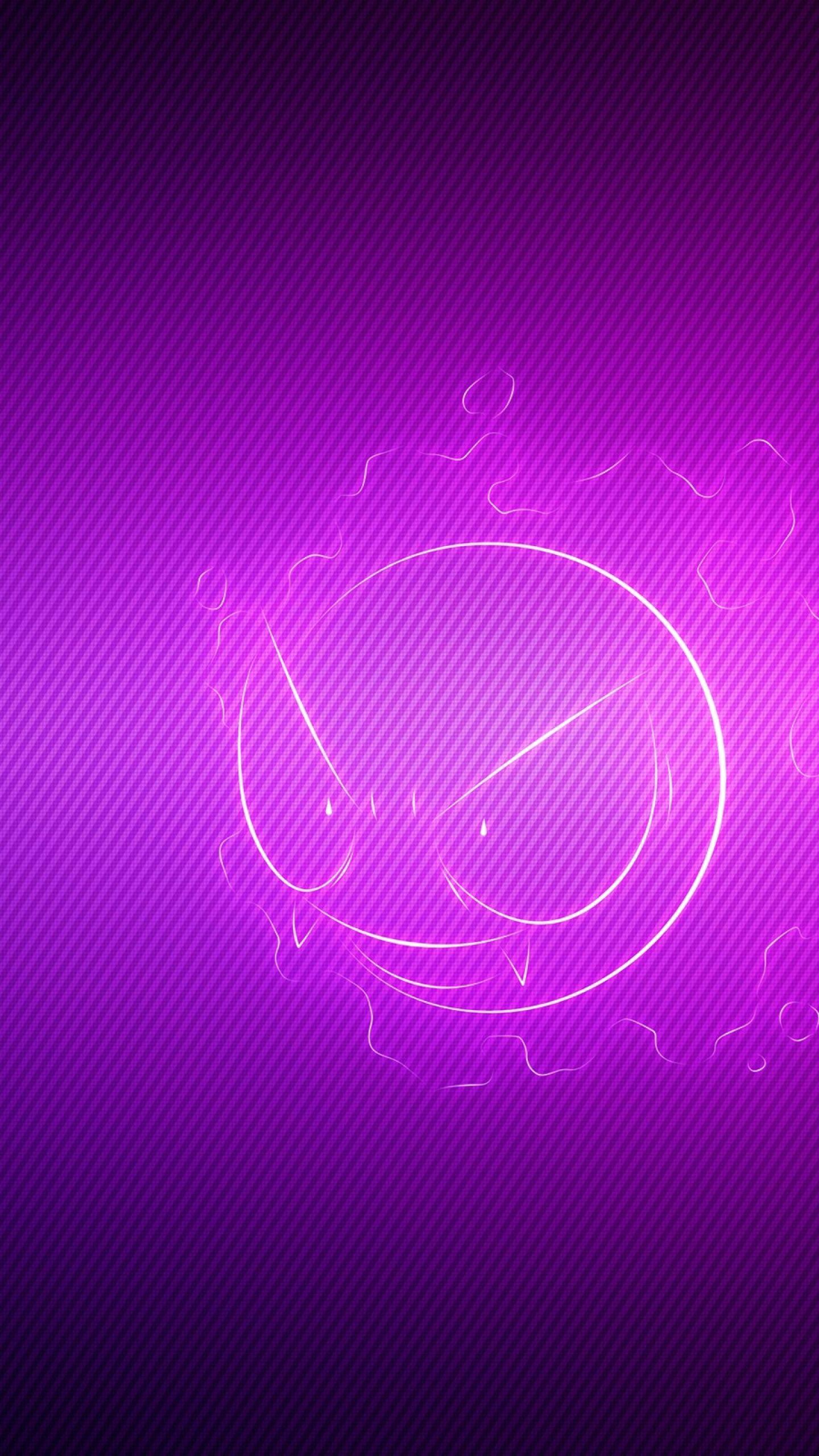 Download Wallpapers Gastly, Pokemon, Purple, Light QHD