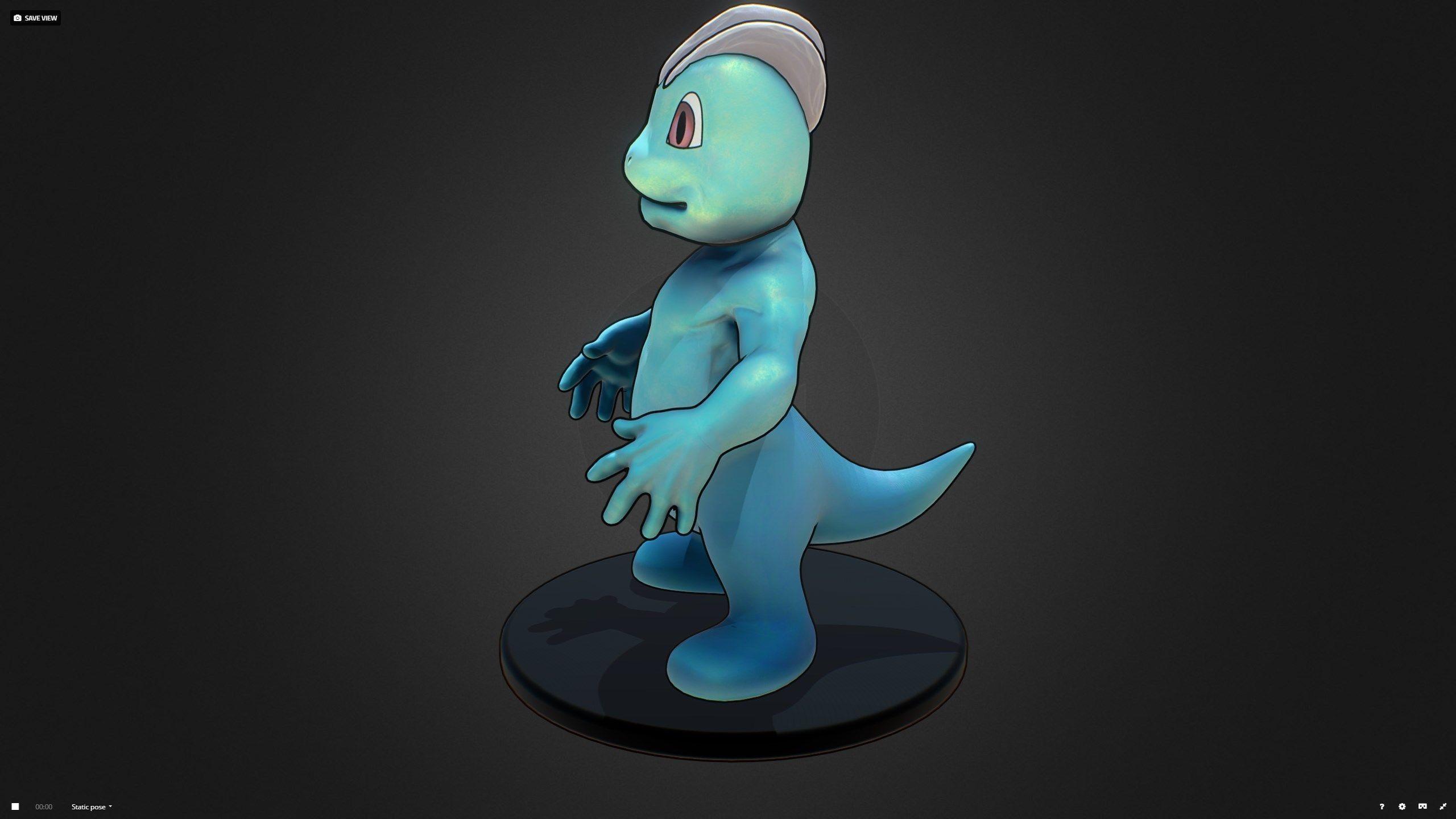 Machop Pokemon 3D asset