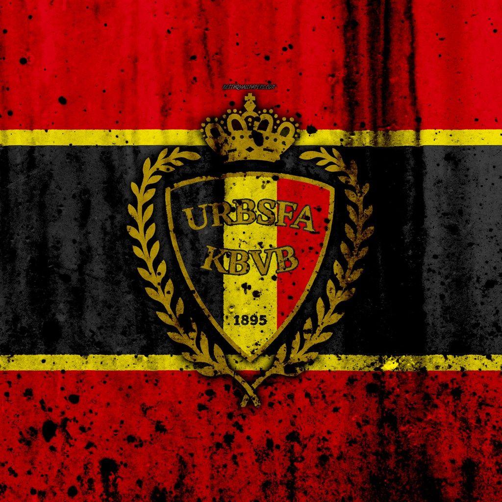 Download wallpapers Belgium national football team, 4k, logo