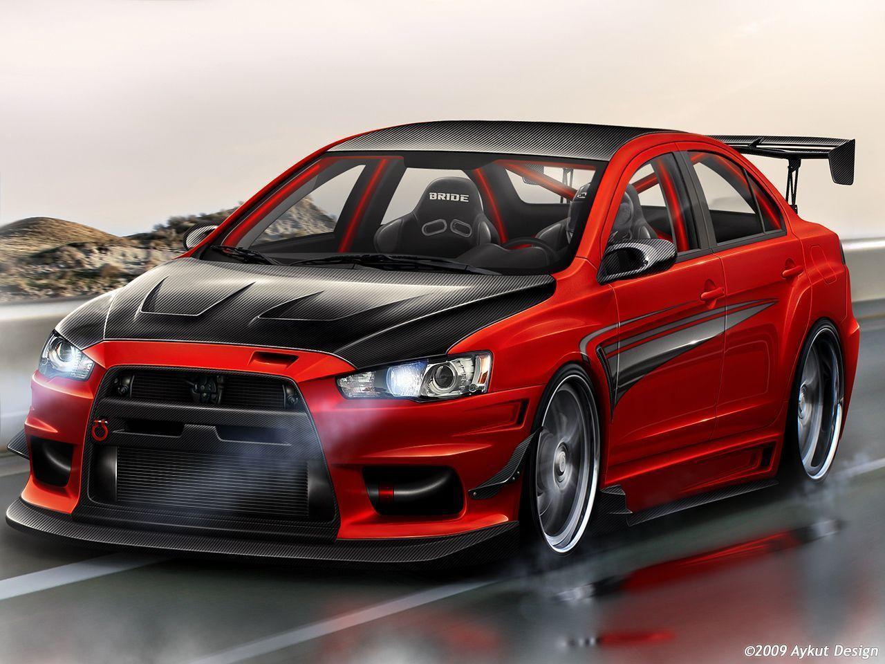 Mitsubishi Lancer Evo X Red Exclusive HD Wallpapers