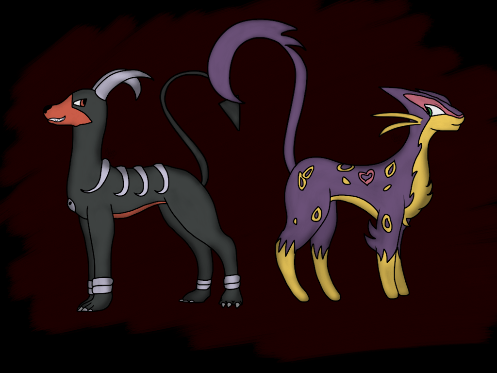 Houndoom and Liepard by Sylveon13