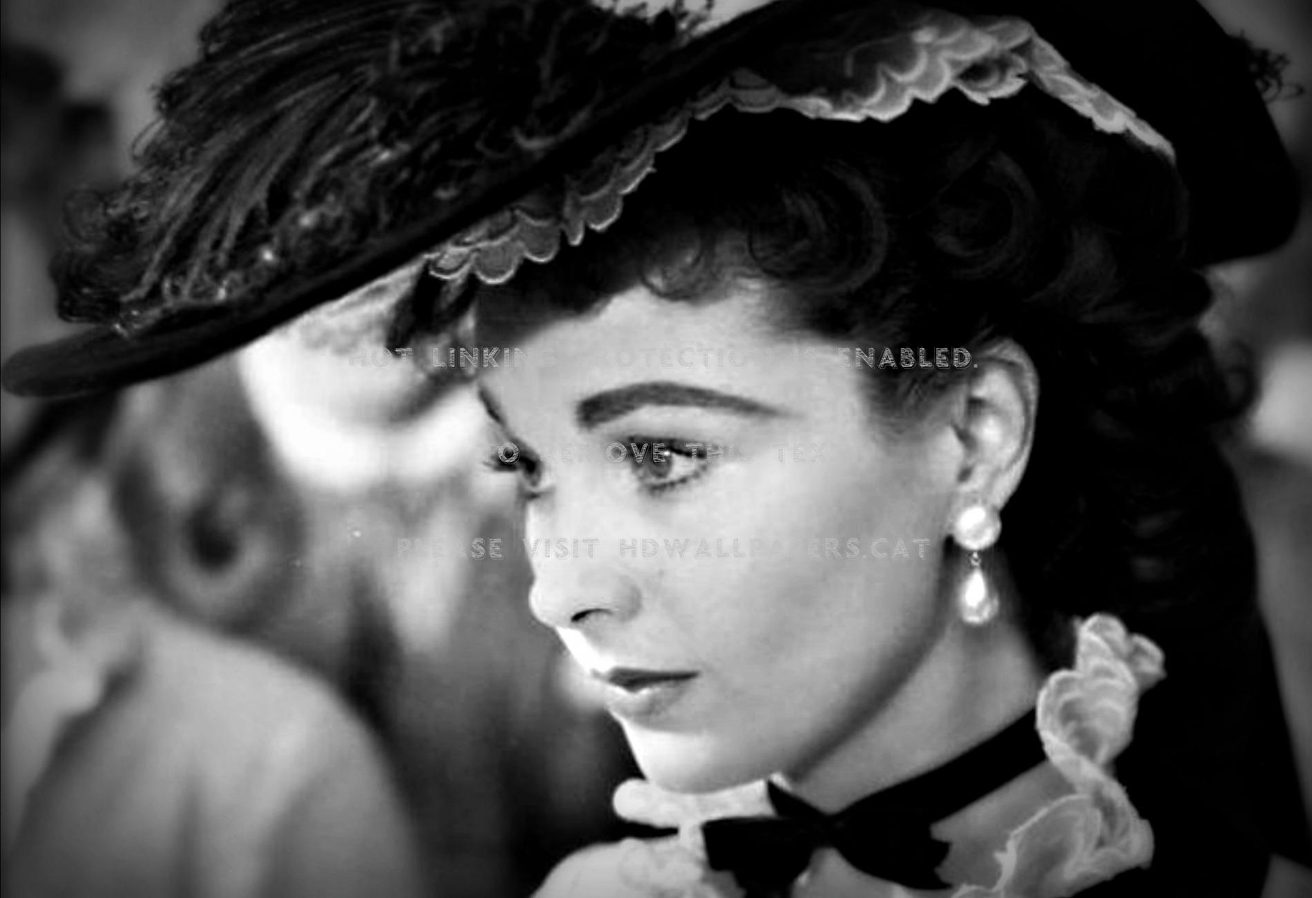 vivien leigh scarlet girl white woman hat