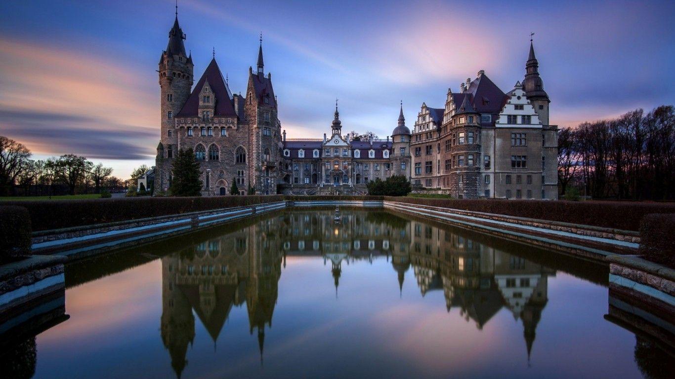 Moszna Castle Poland Wallpapers HD For Desktop High Quality