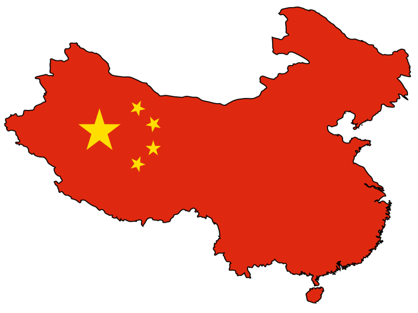 China Flag Map Wallpapers