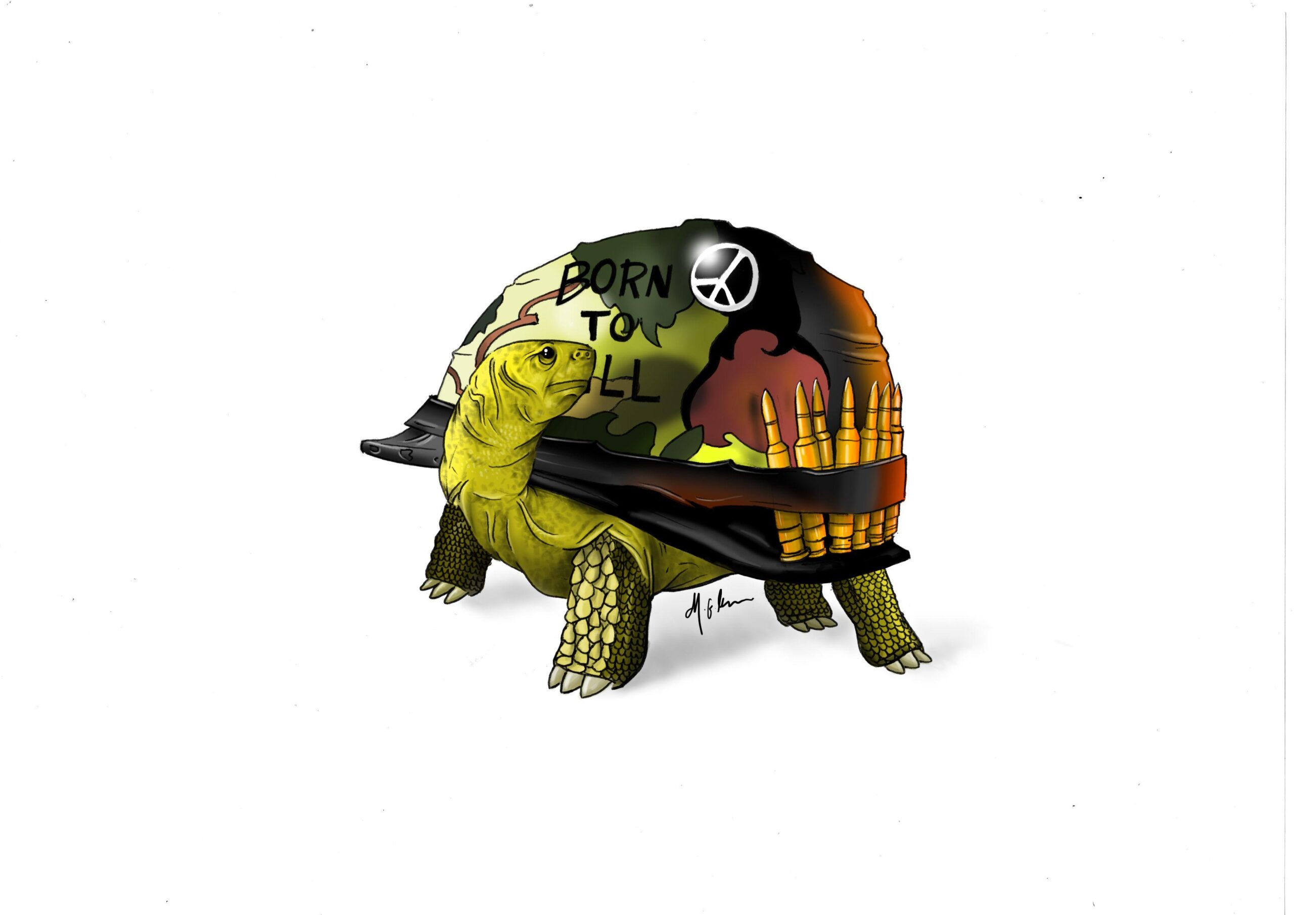 Full Metal Jacket helmet art by CartoonMatty