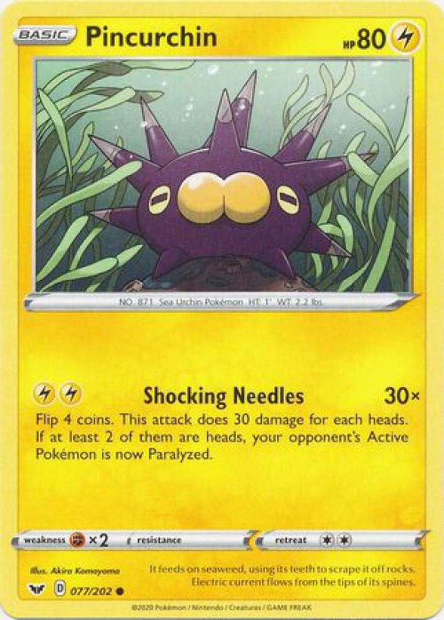 Pokemon Sword and Shield Single Card Common Pincurchin 77