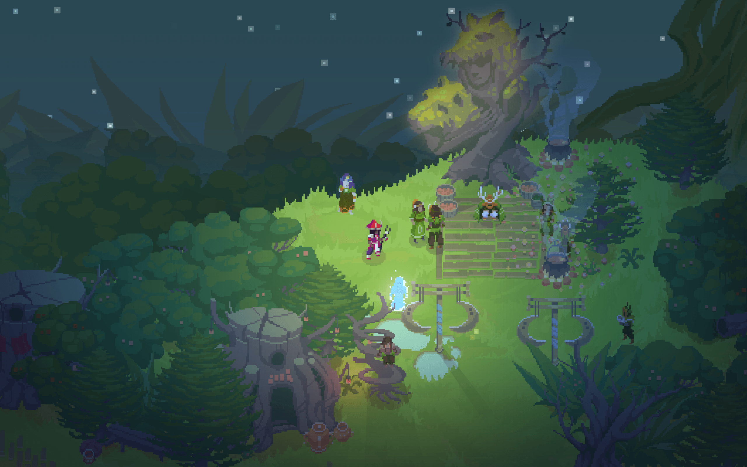 Download Moon Hunters, Pixel Art Wallpapers for MacBook